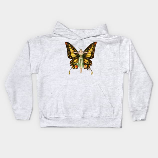 Butterfly Flapper Kids Hoodie by Ellador